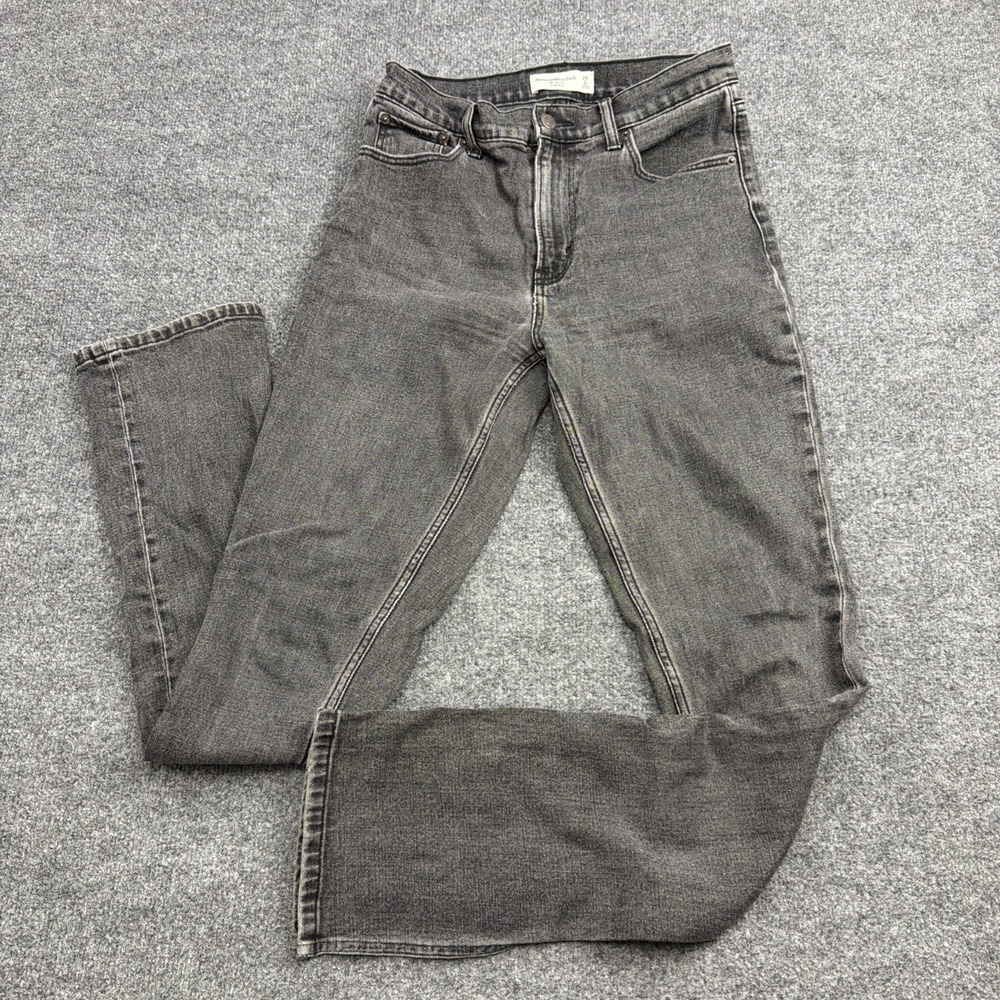 Abercrombie & Fitch Women's The Skinny High Rise Jeans Size 2 / 26 Short Gray 2L